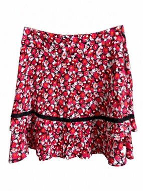 Juicy Couture Floral Tiered Ruffle Mini Skirt Y2K Size 0